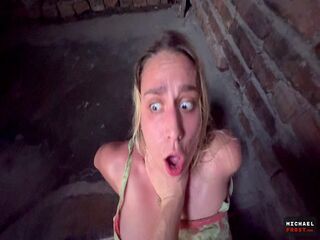 Very Intense Dirty Fucking On The Public Stairs With A Total Whore - Aura Sin