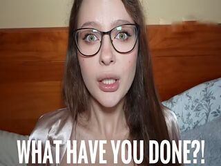 «Did you cum in my pussy?» Creampie my stepmom after rub her pussy.