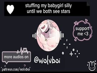 Stuffing My Babygirl Silly With My Giant Cock Until We Both See Stars. Loud Male Whimpering and Moaning